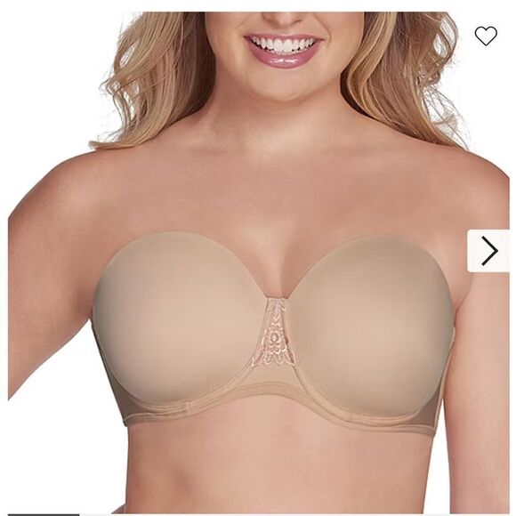 🔥 Take 50% OFF- Vanity Fair Beauty Back Strapless Rose Beige, Size-36C - Picture 1 of 12